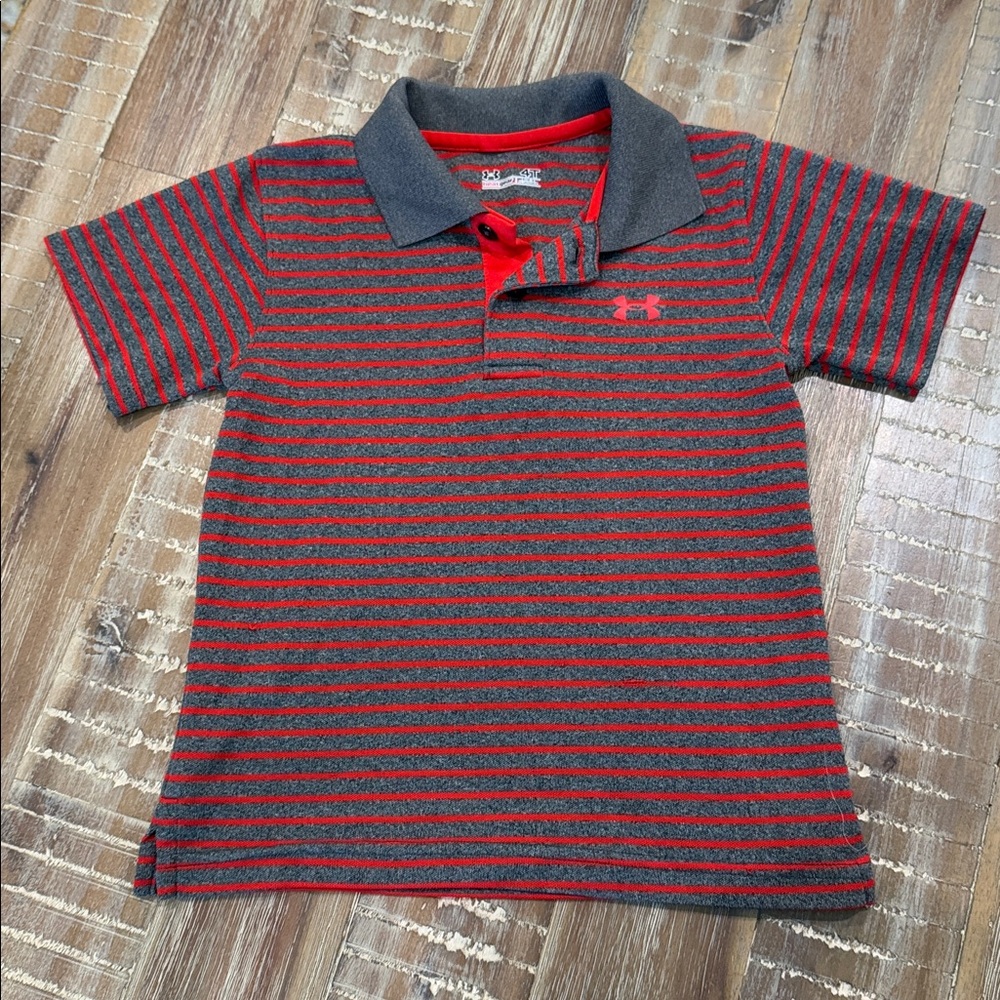 (3/$15) Under Armour boys polo golf shirt stripes